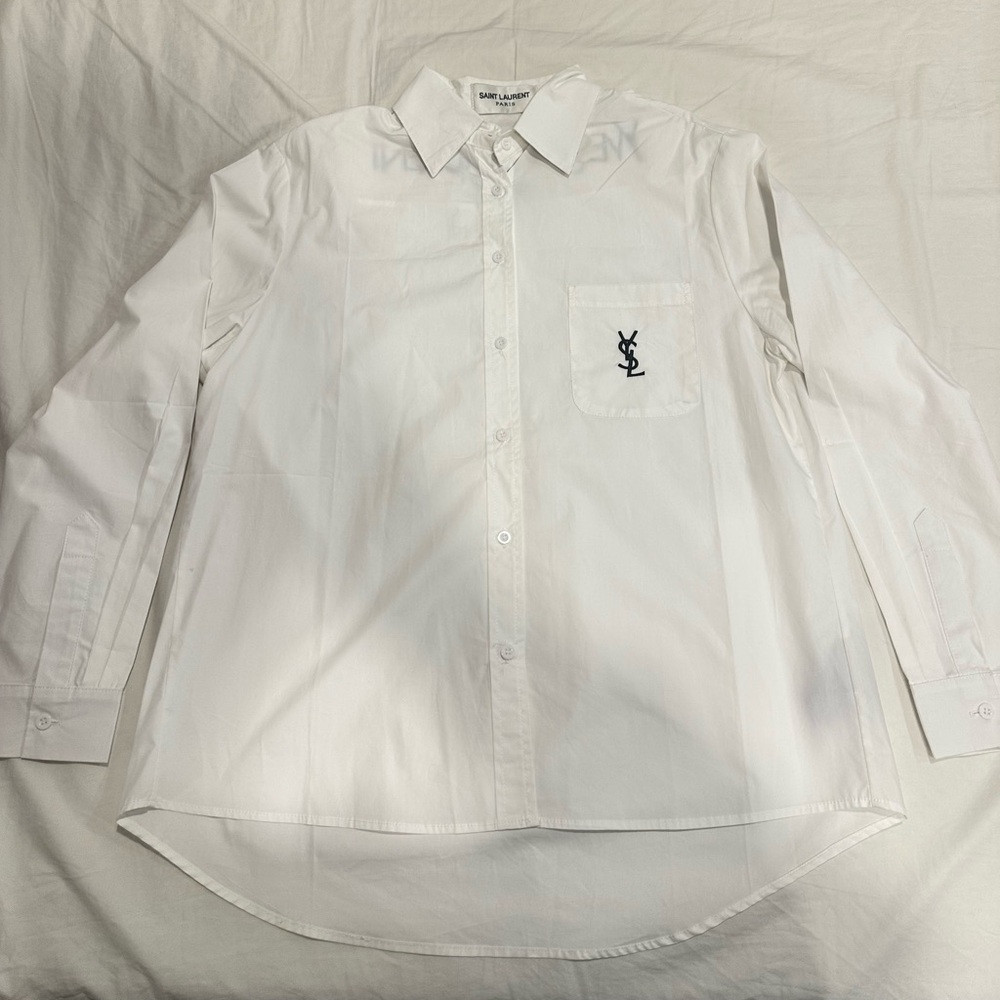 Saint Laurent White Casual Button Down Shirt